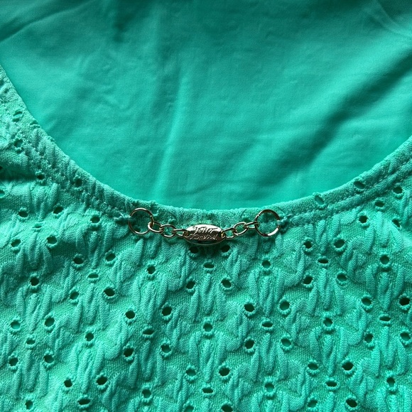Betsey Johnson Green Swim Coverup with Ruffles - Picture 2 of 16